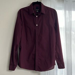 Burgundy Dress Shirt by H&M - Men